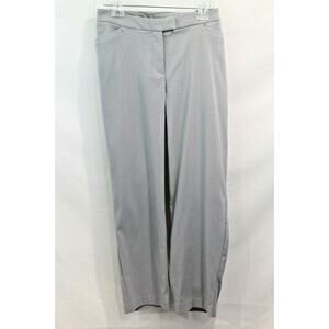 Lane Bryant Pants size18 Gray Polka Dot Stretch Mid Rise Pocket Straight Leg